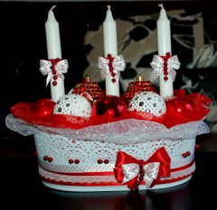 Красная корзинка со свечками 1   копия